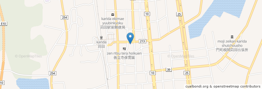 Mapa de ubicacion de 善立寺保育園 en Япония, Фукуока, 京都郡, 苅田町.