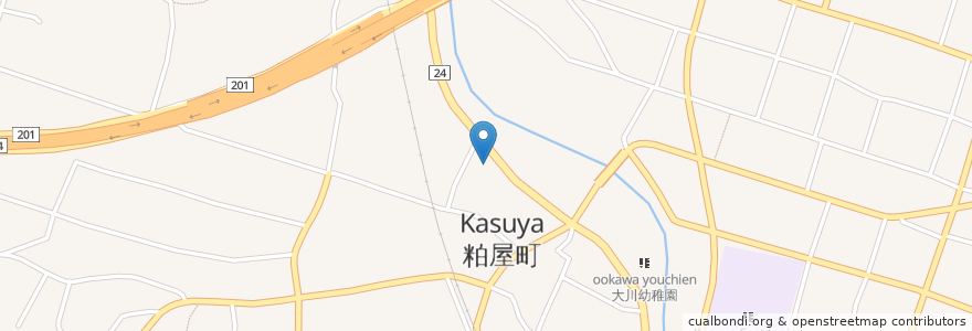 Mapa de ubicacion de 大川保育所 en 日本, 福岡県, 糟屋郡, 粕屋町.