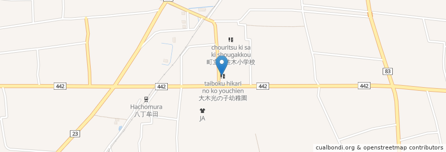 Mapa de ubicacion de 大木光の子幼稚園 en 日本, 福岡県, 三潴郡, 大木町.