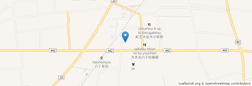Mapa de ubicacion de 大木町役場 en اليابان, محافظة فوكوكا, 三潴郡, 大木町.