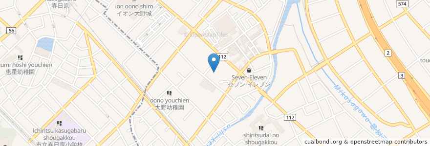 Mapa de ubicacion de 大野城まどかぴあ図書館 en Japon, Préfecture De Fukuoka, 大野城市.