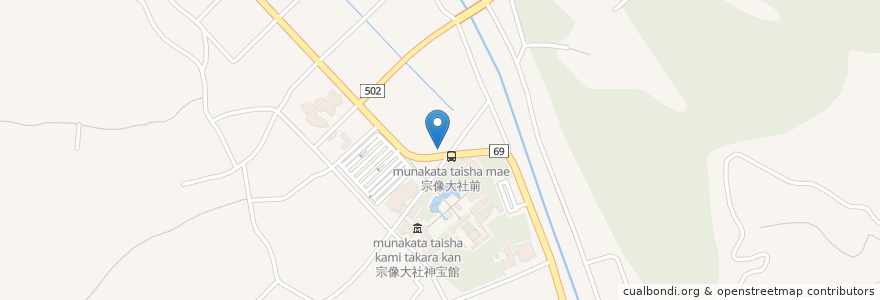 Mapa de ubicacion de 宗像大社前郵便局 en 일본, 후쿠오카현, 宗像市.