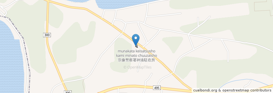 Mapa de ubicacion de 宗像警察署神湊駐在所 en 일본, 후쿠오카현, 宗像市.