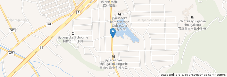 Mapa de ubicacion de 宗像警察署自由ヶ丘交番 en Japão, 福岡県, 宗像市.