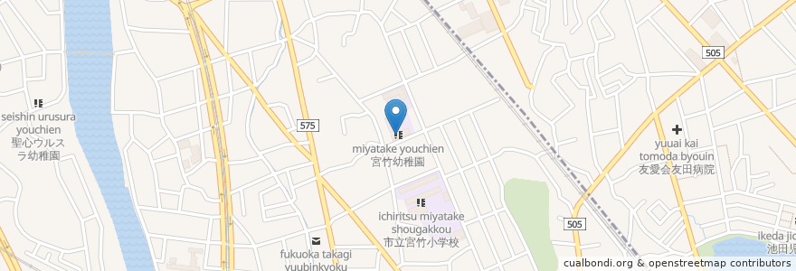 Mapa de ubicacion de 宮竹幼稚園 en Japón, Prefectura De Fukuoka, 福岡市, 博多区.