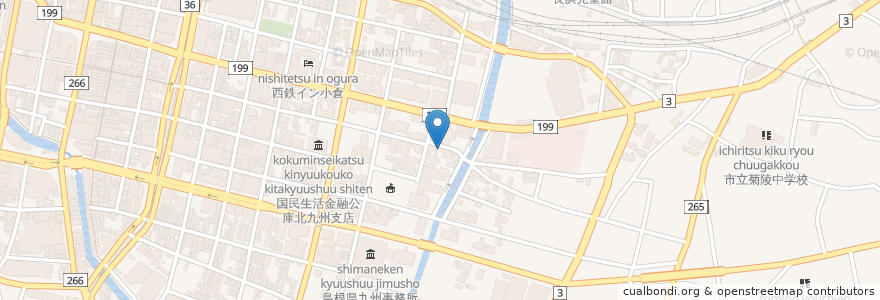 Mapa de ubicacion de 小倉幼稚園 en 日本, 福岡県, 北九州市, 小倉北区.