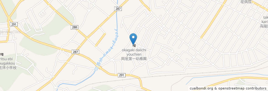 Mapa de ubicacion de 岡垣第一幼稚園 en 日本, 福岡県, 遠賀郡, 岡垣町.