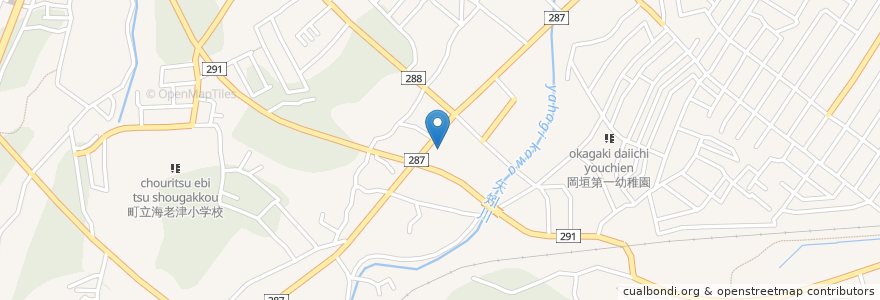 Mapa de ubicacion de 岡垣郵便局 en 日本, 福岡県, 遠賀郡, 岡垣町.