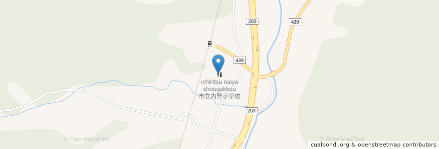 Mapa de ubicacion de 市立内野小学校 en 日本, 福岡県, 飯塚市.