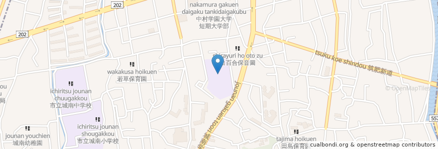 Mapa de ubicacion de 市立別府小学校 en Japón, Prefectura De Fukuoka, 福岡市, 城南区.