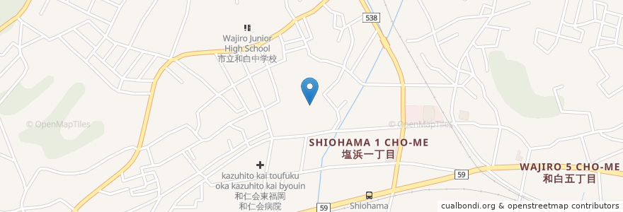 Mapa de ubicacion de 市立和白小学校 en 日本, 福岡県, 福岡市, 東区.