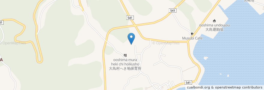 Mapa de ubicacion de 市立大島小学校 en Japão, 福岡県, 宗像市.