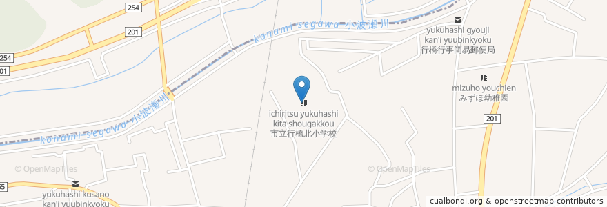 Mapa de ubicacion de 市立行橋北小学校 en اليابان, محافظة فوكوكا, 行橋市.