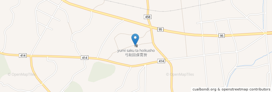 Mapa de ubicacion de 弓削田保育所 en Japan, 福岡県, 田川市.