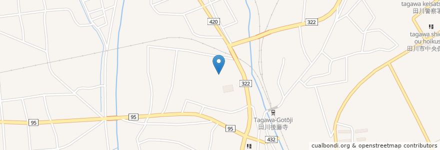 Mapa de ubicacion de 後藤寺幼稚園 en Japonya, 福岡県, 田川市.
