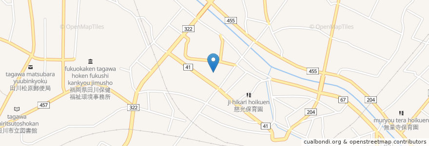 Mapa de ubicacion de 徳成寺みのり保育園 en Japão, 福岡県, 田川市.