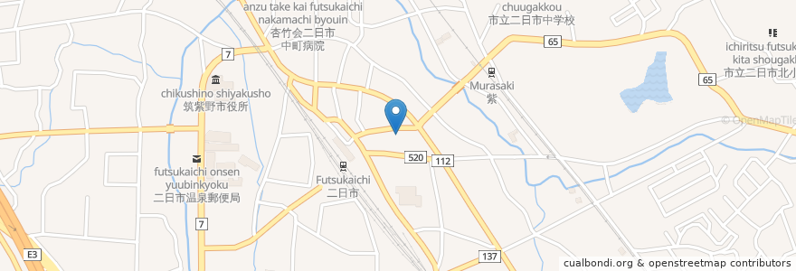 Mapa de ubicacion de 文杏堂杉病院 en اليابان, محافظة فوكوكا, 筑紫野市.