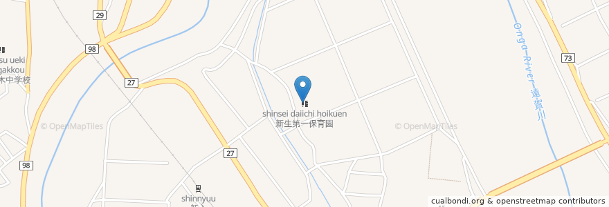 Mapa de ubicacion de 新生第一保育園 en 日本, 福岡県, 直方市.