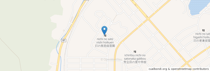 Mapa de ubicacion de 日の里西保育園 en Japonya, 福岡県, 宗像市.