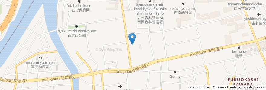 Mapa de ubicacion de 早良警察署 en Japon, Préfecture De Fukuoka, 福岡市, 早良区.