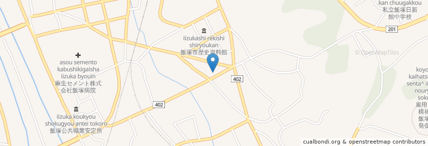 Mapa de ubicacion de 明星保育園 en ژاپن, 福岡県, 飯塚市.