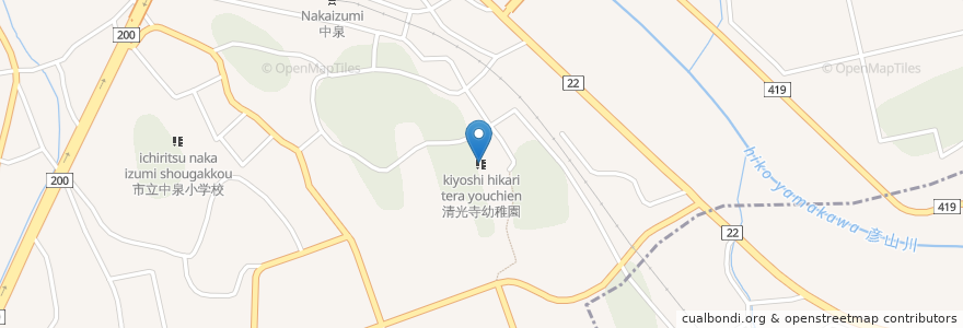 Mapa de ubicacion de 清光寺幼稚園 en 日本, 福岡県, 直方市.