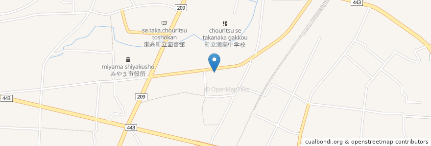 Mapa de ubicacion de 瀬高町外二町消防組合三山消防署 en 日本, 福岡県, みやま市.