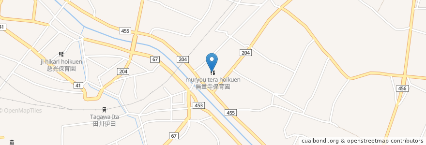 Mapa de ubicacion de 無量寺保育園 en Japon, Préfecture De Fukuoka, 田川市.