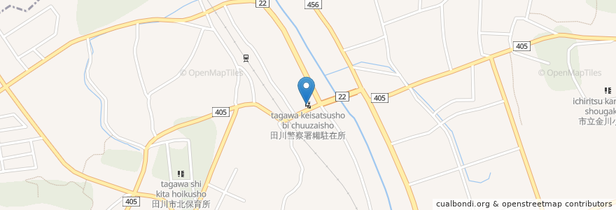 Mapa de ubicacion de 田川警察署糒駐在所 en 日本, 福岡県, 田川市.