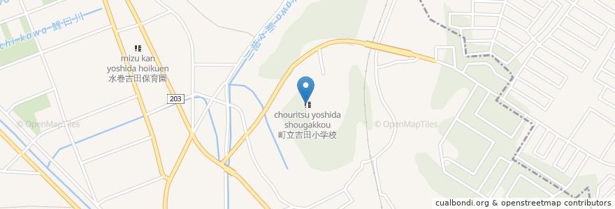 Mapa de ubicacion de 町立吉田小学校 en 日本, 福岡県, 遠賀郡, 水巻町.