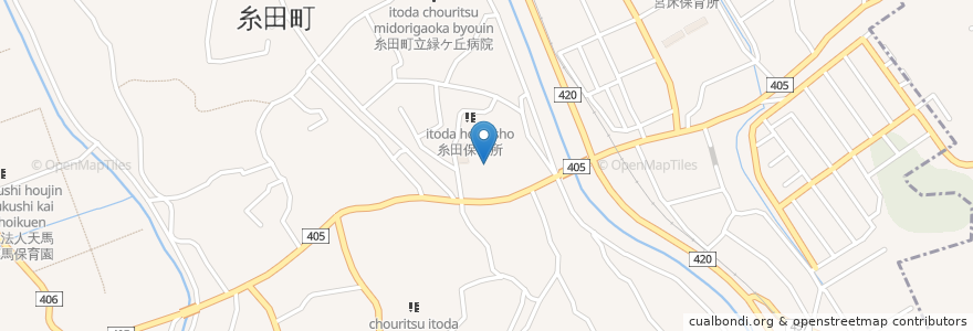 Mapa de ubicacion de 町立糸田小学校 en 日本, 福岡県, 田川郡, 糸田町.