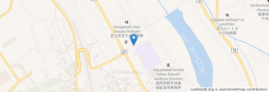 Mapa de ubicacion de 直方社会保険事務所 en 日本, 福岡県, 直方市.