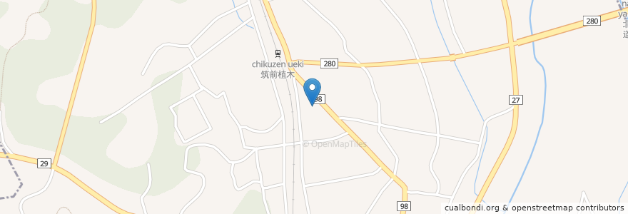 Mapa de ubicacion de 直方警察署植木駐在所 en 日本, 福岡県, 直方市.