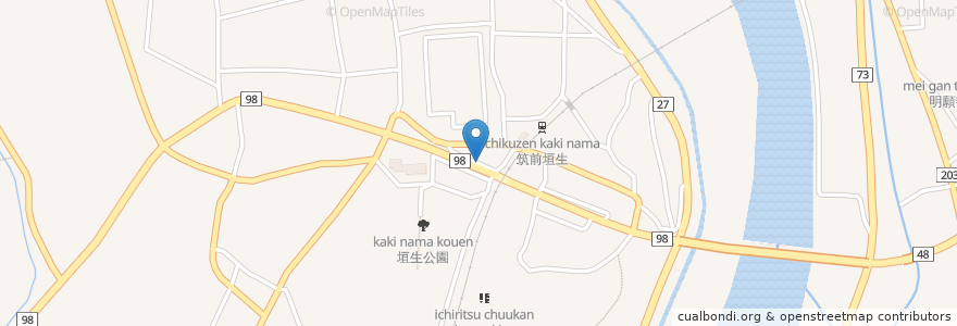 Mapa de ubicacion de 砂山保育園 en Giappone, Prefettura Di Fukuoka, 中間市.
