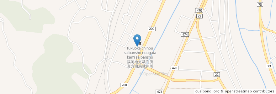 Mapa de ubicacion de 福岡地方検察庁直方区検察庁 en 日本, 福岡県, 直方市.