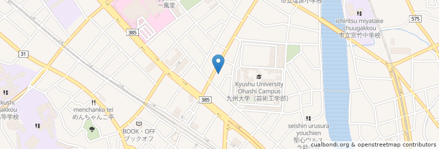 Mapa de ubicacion de 福岡塩原郵便局 en اليابان, محافظة فوكوكا, فوكوكا, 南区.