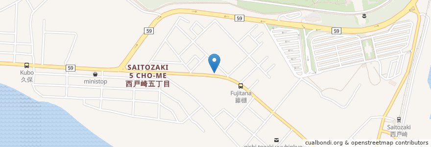 Mapa de ubicacion de 福岡市消防局東消防署西戸崎出張所 en Japon, Préfecture De Fukuoka, 福岡市, 東区.