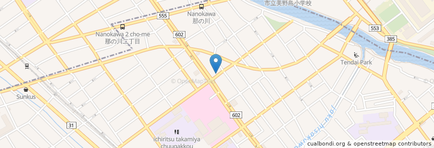 Mapa de ubicacion de 福岡日赤前郵便局 en 일본, 후쿠오카현, 후쿠오카.