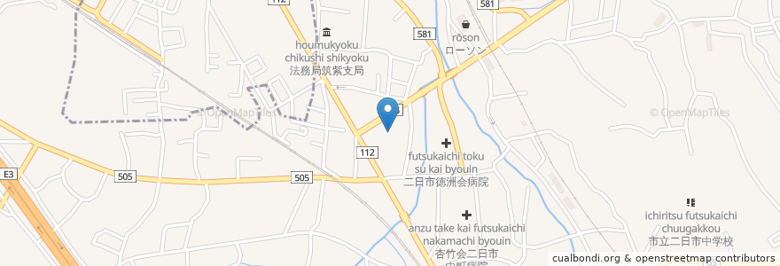 Mapa de ubicacion de 福岡県食肉衛生検査所 en 일본, 후쿠오카현, 筑紫野市.
