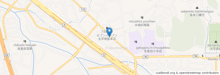 Mapa de ubicacion de 筑紫野警察署水城交番 en 日本, 福冈县, 太宰府市.