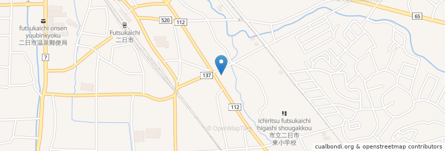 Mapa de ubicacion de 筑紫野郵便局 en Giappone, Prefettura Di Fukuoka, 筑紫野市.