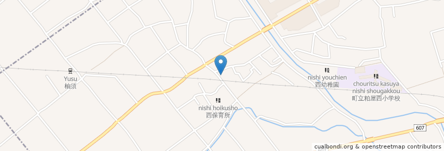 Mapa de ubicacion de 粕屋仲原郵便局 en Giappone, Prefettura Di Fukuoka, 糟屋郡, 粕屋町.