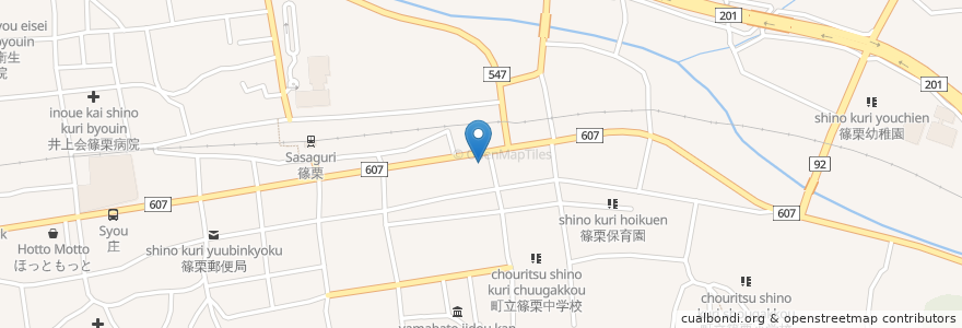 Mapa de ubicacion de 粕屋警察署篠栗交番 en Япония, Фукуока, 糟屋郡, 篠栗町.