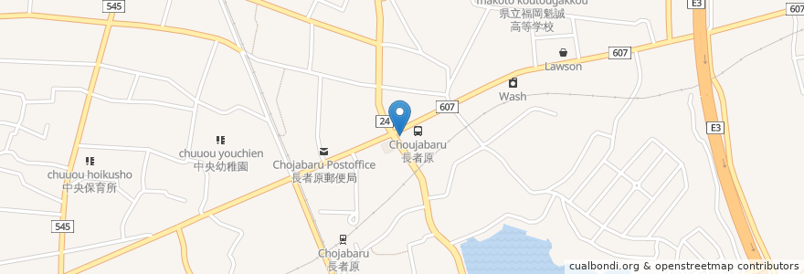 Mapa de ubicacion de 粕屋警察署粕屋交番 en Japão, 福岡県, 糟屋郡, 粕屋町.