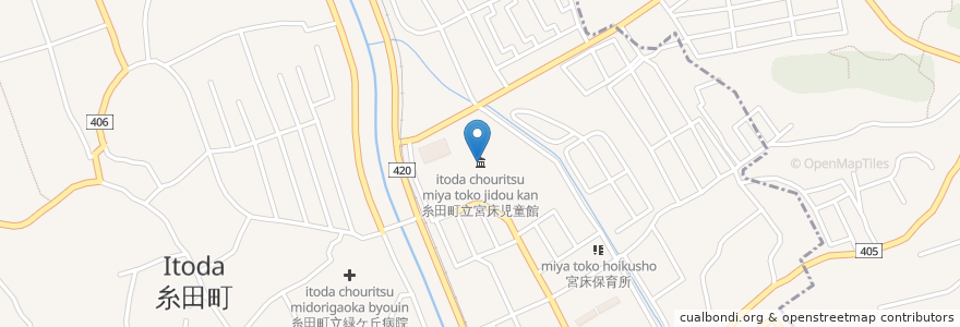 Mapa de ubicacion de 糸田町立宮床児童館 en 日本, 福岡県, 田川郡, 糸田町.