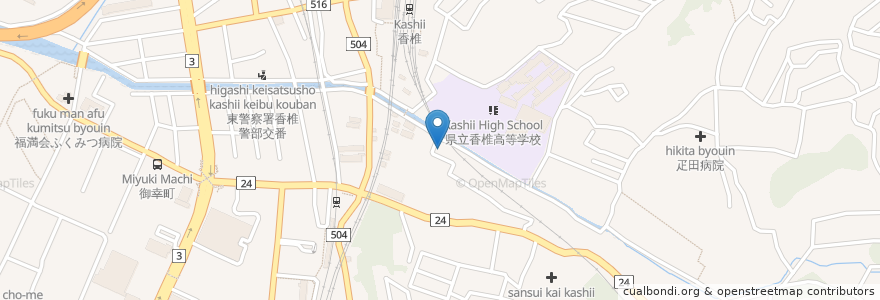 Mapa de ubicacion de 綾杉保育園 en Jepun, 福岡県, 福岡市, 東区.