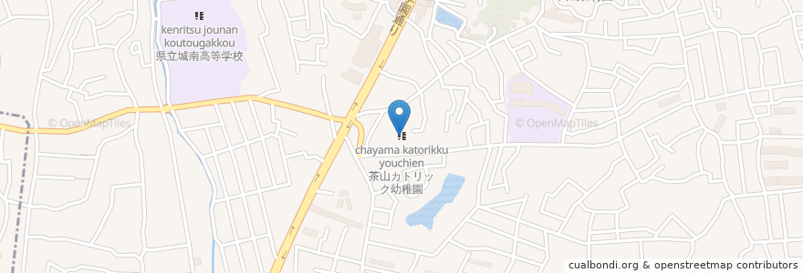 Mapa de ubicacion de 茶山カトリック幼稚園 en 日本, 福岡県, 福岡市, 城南区.