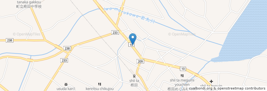 Mapa de ubicacion de 豊前警察署椎田交番 en Japan, 福岡県, 築上郡, 築上町.