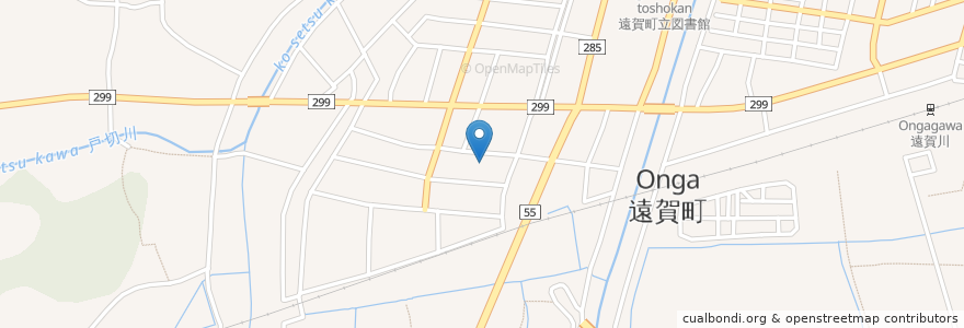Mapa de ubicacion de 遠賀川保育園 en Jepun, 福岡県, 遠賀郡, 遠賀町.
