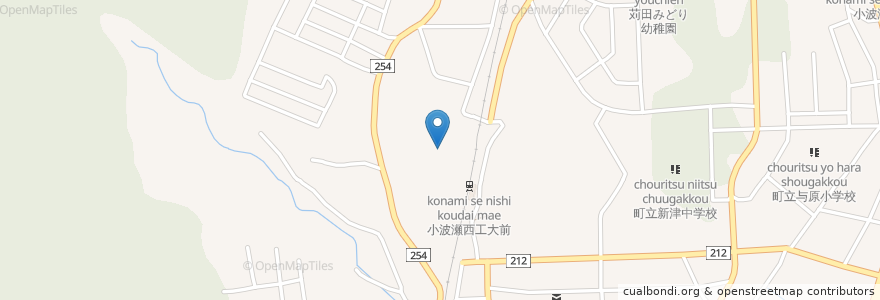 Mapa de ubicacion de 陽明会小波瀬病院 en Japon, Préfecture De Fukuoka, 京都郡, 苅田町.